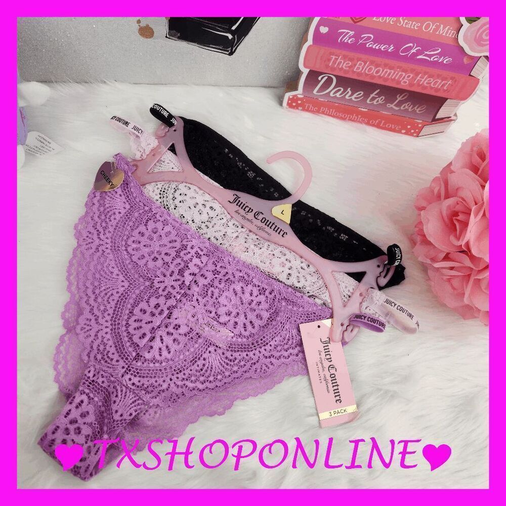 ❣️❣️ {Juicy Couture} 3 pack lace string bikini ❣️❣️ NWT